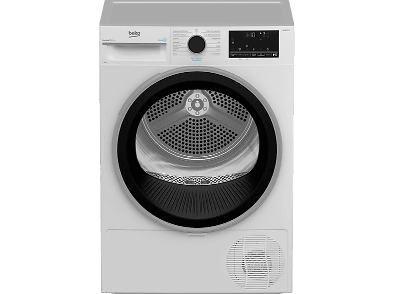 BEKO B5T68219 Wärmepumpentrockner (8 kg, B, Weiß)