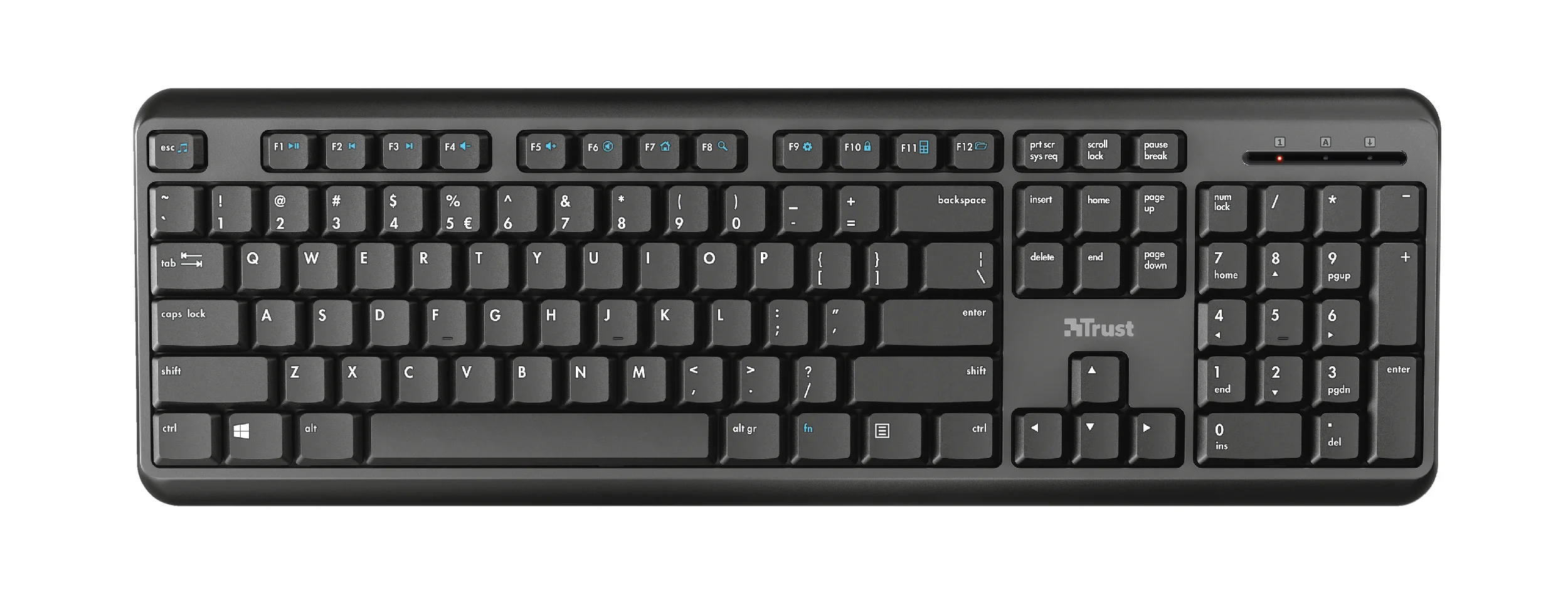 Trust Ody Tastatur Büro RF Wireless QWERTZ Deutsch Schwarz