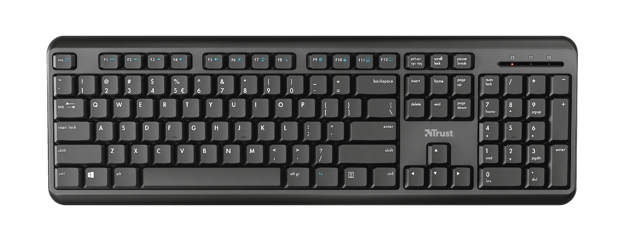 Trust TK-350 Tastatur Büro RF Wireless QWERTZ Deutsch Schwarz