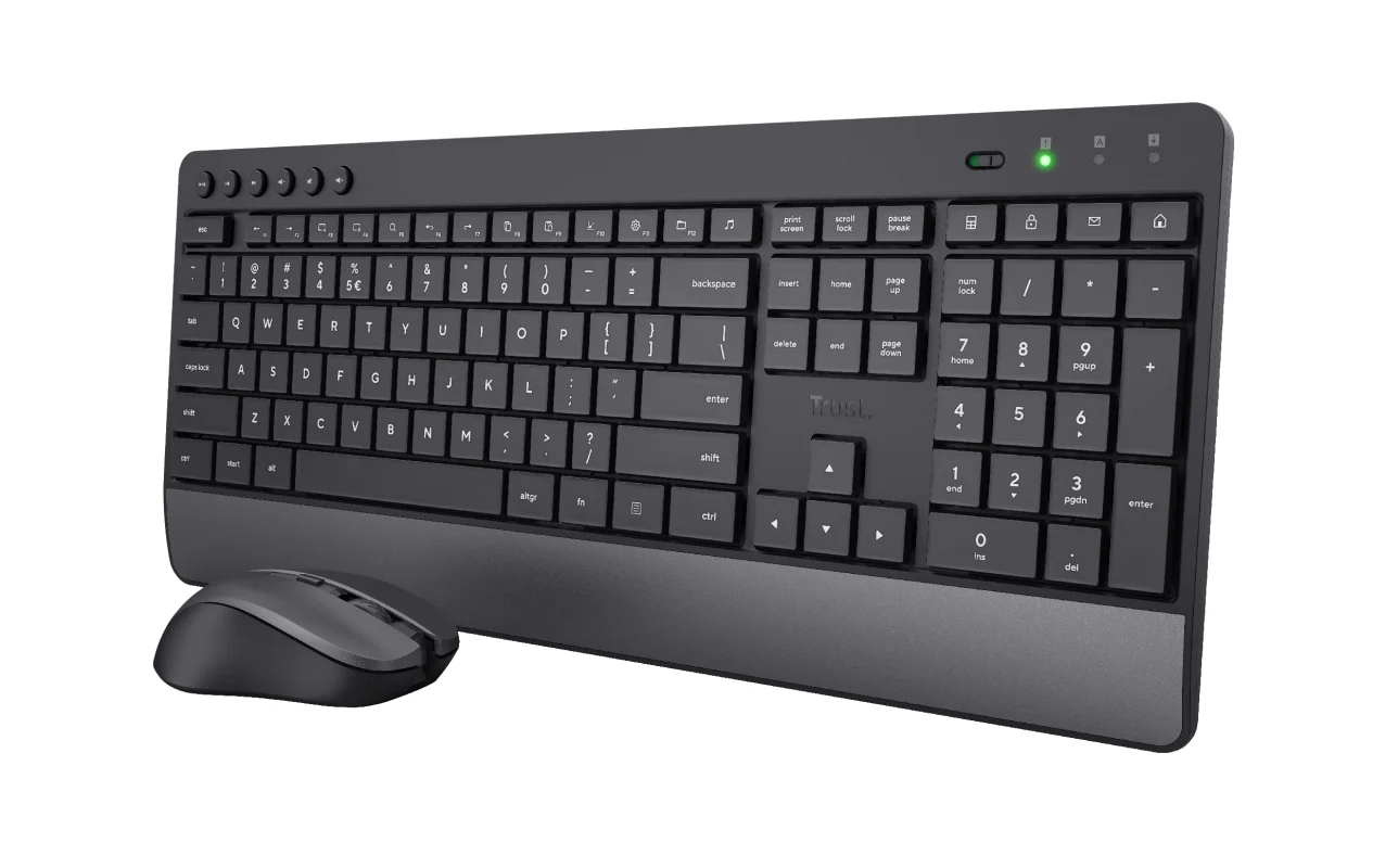 Trust Trezo Tastatur Maus enthalten Universal RF Wireless QWERTZ Deutsch Schwarz