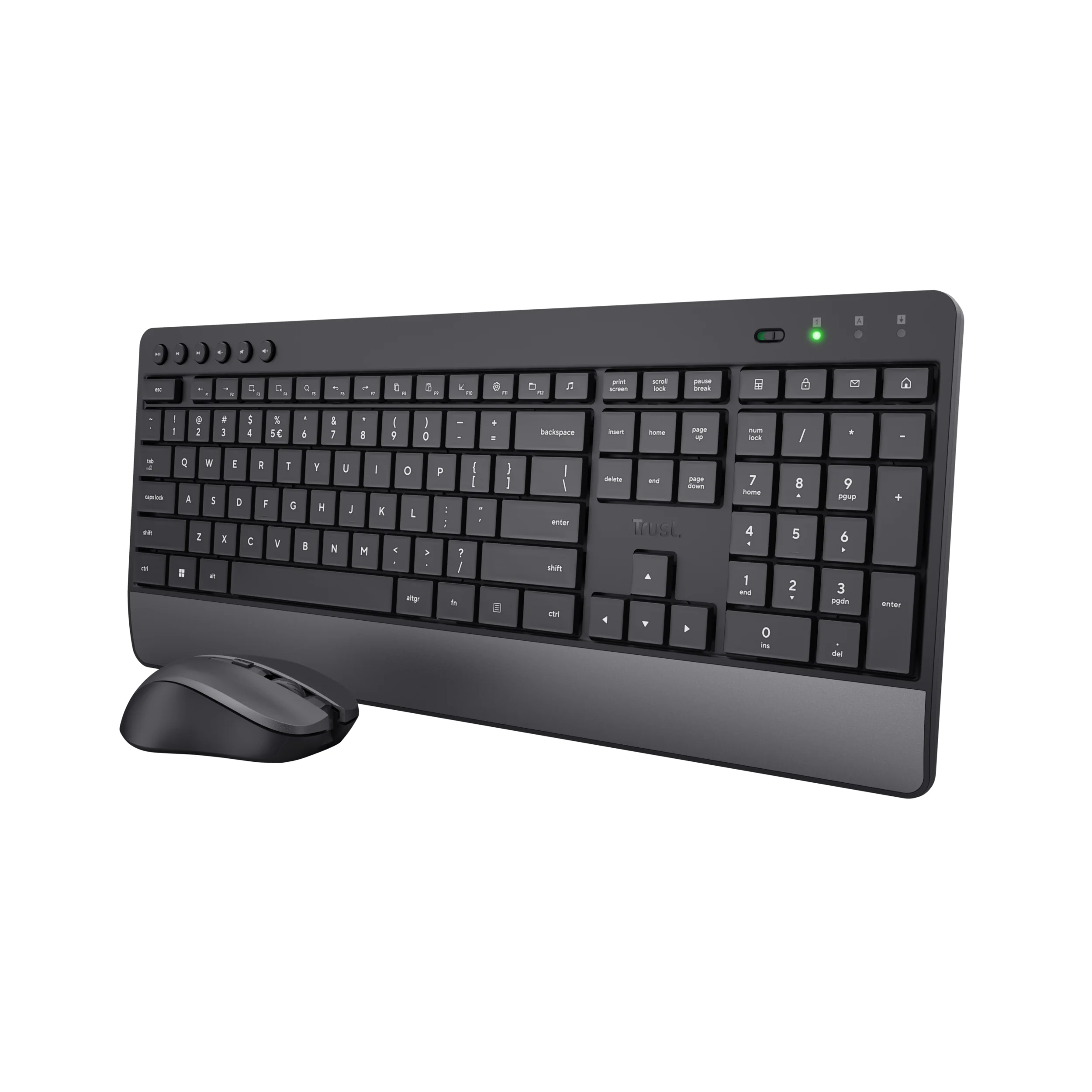 Trust Trezo Tastatur Maus enthalten Büro RF Wireless QWERTZ Schweiz Schwarz
