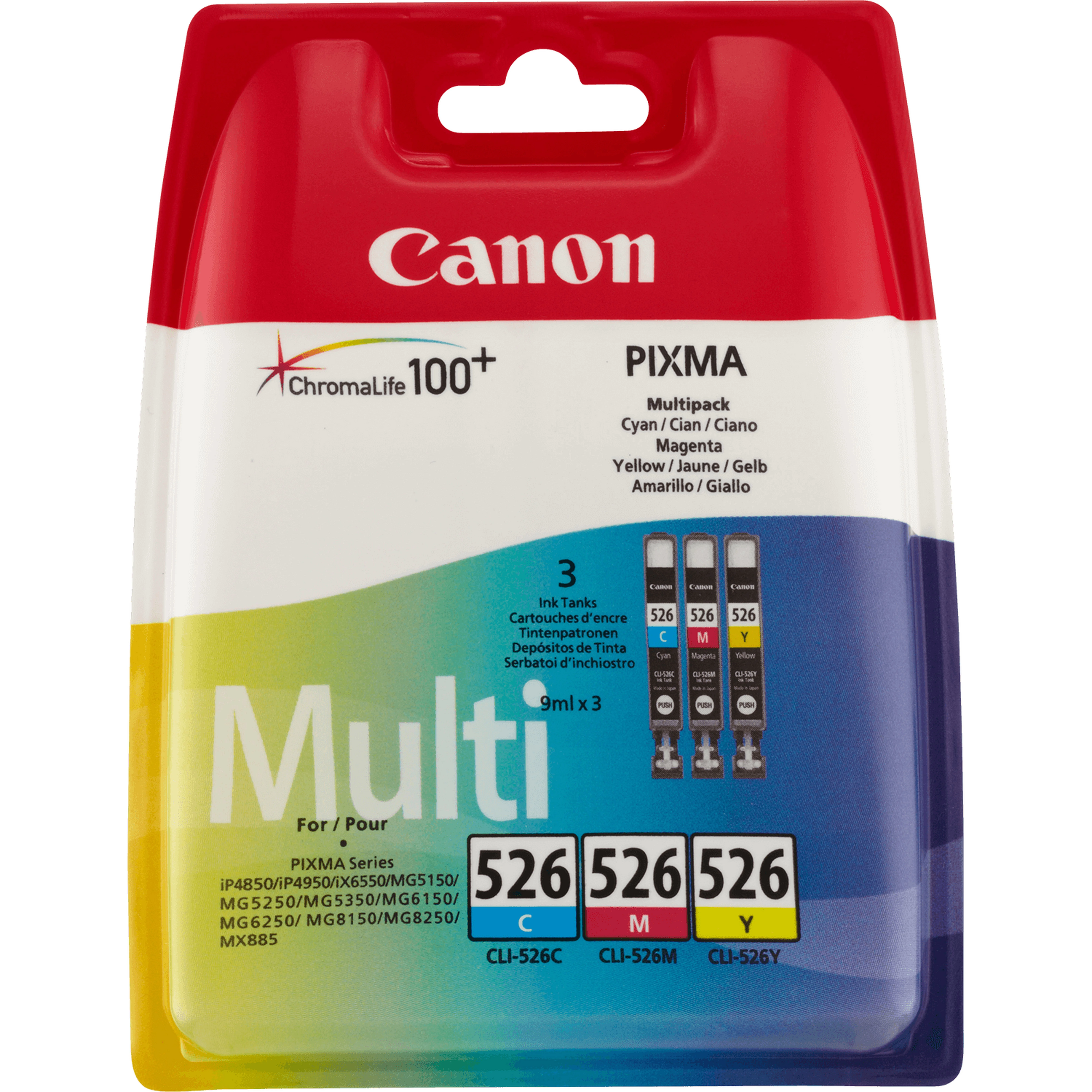 Canon CLI-526 C/M/Y Farbtinte Multipack