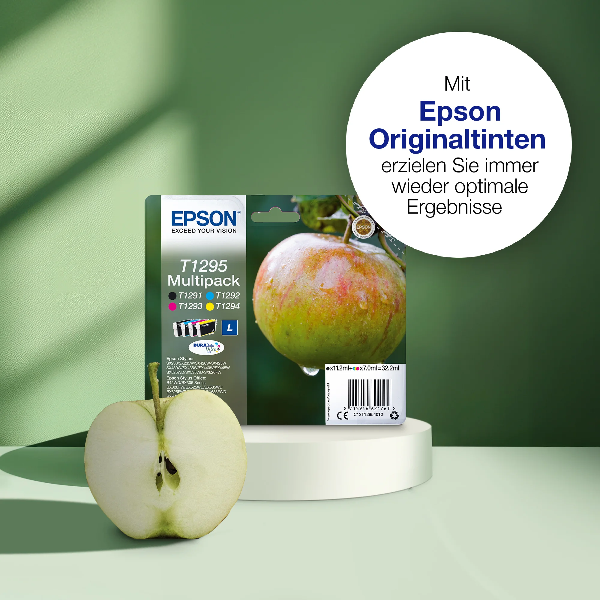 Epson Apple T1295 Apfel DURABrite Ultra Multipack 4 Farben Tinte