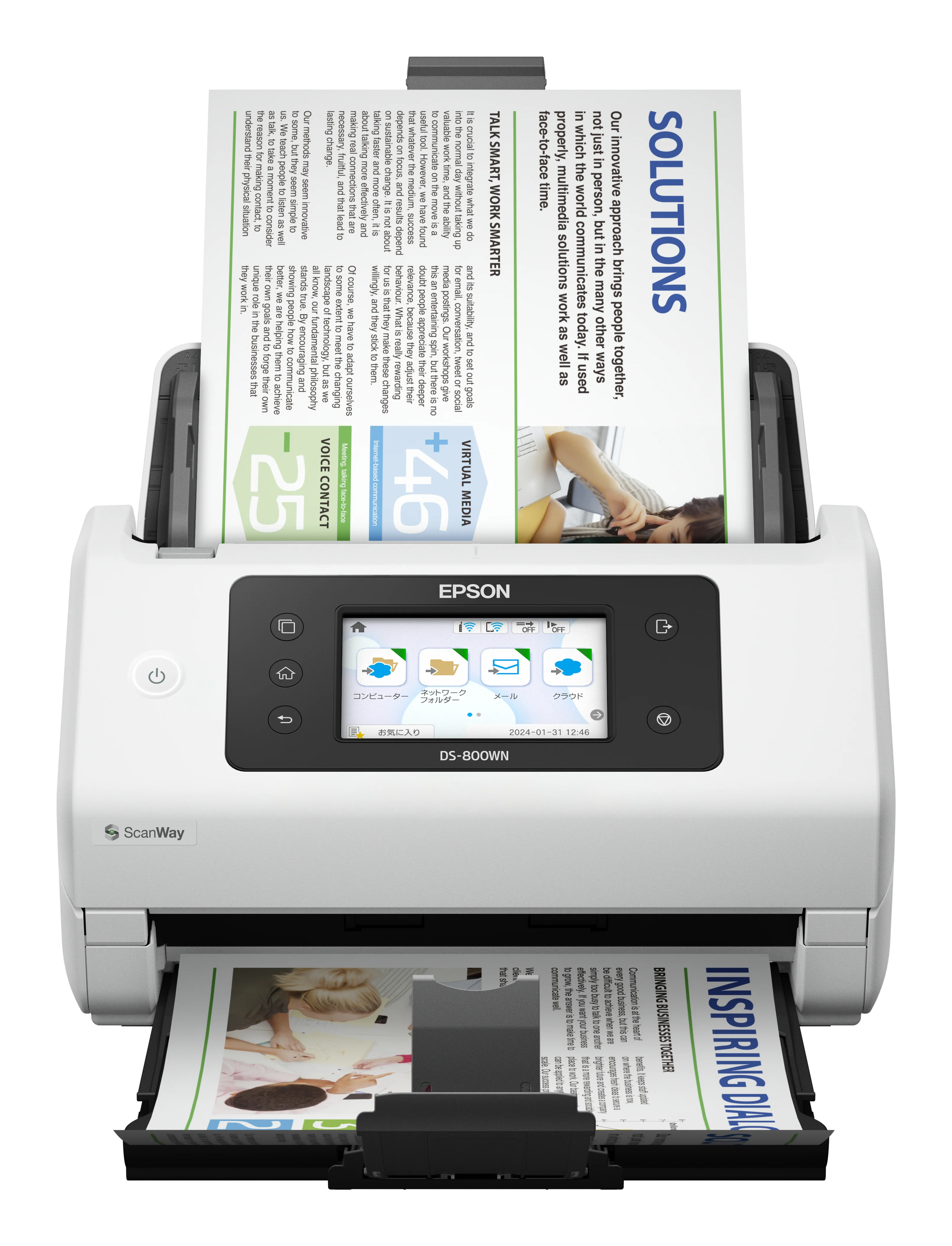 Epson WorkForce DS-800WN Scanner mit Vorlageneinzug 600 x 600 DPI A4 Weiß