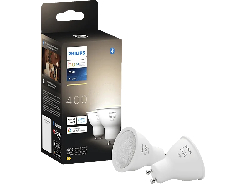 PHILIPS Hue White GU10 2x400lm Doppelpack 2700