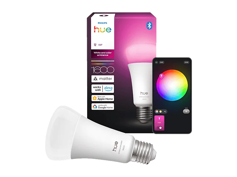 PHILIPS Hue White und Color Ambiance smarte E27 LED Lampe RGBW