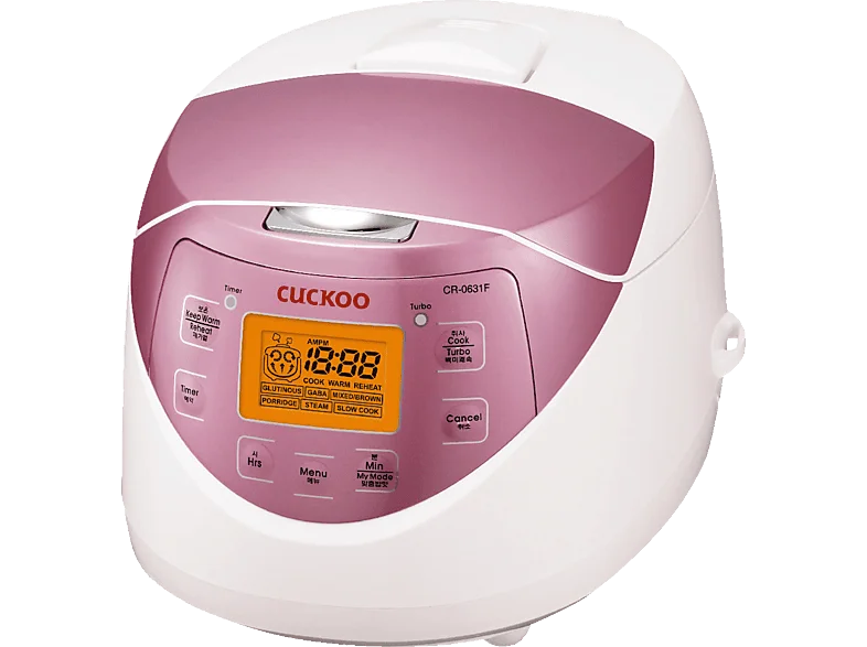 CUCKOO CR-0631F Reiskocher (580 Watt, Pink/Weiß)